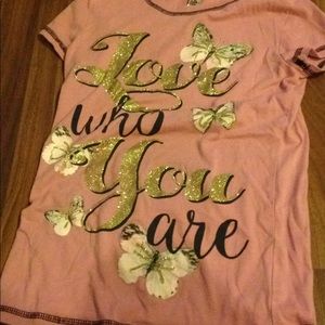Love who you are butterfly shirt